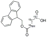 N-(9-FLUORENYLMETHOXYCARBONYL)GLYCINE-13C2-15N Struktur