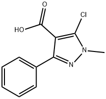 5-CHLORO-1-METHYL-3-PHENYL-1H-PYRAZOLE-4-CARBOXYLIC ACID Struktur