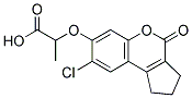 2-(8-CHLORO-4-OXO-1,2,3,4-TETRAHYDRO-CYCLOPENTA[C]CHROMEN-7-YLOXY)-PROPIONIC ACID Struktur