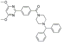 1-[4-(4,6-DIMETHOXYPYRIMIDIN-2-YL)BENZOYL]-4-DIPHENYLMETHYLPIPERAZINE Struktur