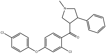 [2-CHLORO-4-(4-CHLOROPHENOXY)PHENYL](1-METHYL-4-PHENYLTETRAHYDRO-1H-PYRROL-3-YL)METHANONE Struktur