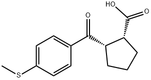 CIS-2-(4-THIOMETHYLBENZOYL)CYCLOPENTANE-1-CARBOXYLIC ACID Struktur