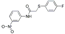 2-[(4-FLUOROPHENYL)SULFANYL]-N-(3-NITROPHENYL)ACETAMIDE Struktur