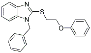 1-BENZYL-2-[(2-PHENOXYETHYL)THIO]-1H-BENZIMIDAZOLE Struktur