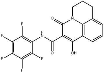 7-HYDROXY-5-OXO-N-(2,3,4,5,6-PENTAFLUOROPHENYL)-2,3-DIHYDRO-1H,5H-PYRIDO[3,2,1-IJ]QUINOLINE-6-CARBOXAMIDE Struktur