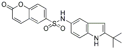 N-(2-TERT-BUTYL-(1H)-INDOL-5-YL)-2-OXO-1-BENZOPYRAN-6-SULPHONAMIDE Struktur