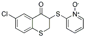 2-[(6-CHLORO-4-OXO-3,4-DIHYDRO-2H-1-BENZOTHIOPYRAN-3-YL)THIO]PYRIDINIUM-1-OLATE Struktur