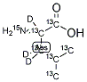 L-LEUCINE (U-13C6, 15N,2,3,3-D3) Struktur