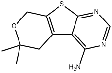 6,6-DIMETHYL-5,8-DIHYDRO-6H-7-OXA-9-THIA-1,3-DIAZA-FLUOREN-4-YLAMINE Struktur