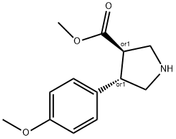 4-(4-METHOXYPHENYL)PYRROLIDINE-3-METHYLCARBOXYLATE Struktur