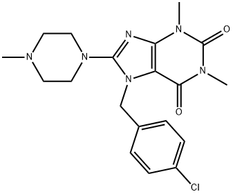 7-(4-CHLOROBENZYL)-1,3-DIMETHYL-8-(4-METHYLPIPERAZIN-1-YL)-3,7-DIHYDRO-1H-PURINE-2,6-DIONE Struktur