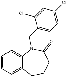 1-(2,4-DICHLOROBENZYL)-1,3,4,5-TETRAHYDRO-2H-1-BENZAZEPIN-2-ONE Struktur