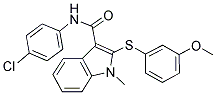 N-(4-CHLOROPHENYL)-2-[(3-METHOXYPHENYL)SULFANYL]-1-METHYL-1H-INDOLE-3-CARBOXAMIDE Struktur