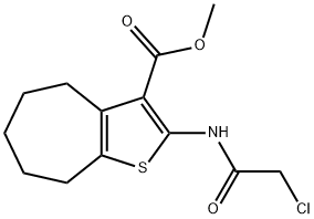 2-(2-CHLORO-ACETYLAMINO)-5,6,7,8-TETRAHYDRO-4H-CYCLOHEPTA[B]THIOPHENE-3-CARBOXYLIC ACID METHYL ESTER Struktur