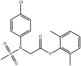 2,6-DIMETHYLPHENYL 2-[4-CHLORO(METHYLSULFONYL)ANILINO]ACETATE Struktur