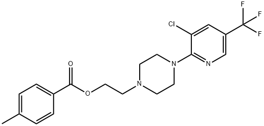 2-(4-[3-CHLORO-5-(TRIFLUOROMETHYL)-2-PYRIDINYL]PIPERAZINO)ETHYL 4-METHYLBENZENECARBOXYLATE Struktur