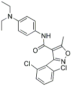 (3-(2,6-DICHLOROPHENYL)-5-METHYLISOXAZOL-4-YL)-N-(4-(DIETHYLAMINO)PHENYL)FORMAMIDE Struktur