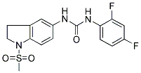 N-(2,4-DIFLUOROPHENYL)-N'-[2,3-DIHYDRO-1-(METHYLSULPHONYL)-(1H)-INDOL-5-YL]UREA Struktur