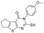 6-MERCAPTO-5-(4-METHOXY-PHENYL)-1,2,3,5-TETRAHYDRO-8-THIA-5,7-DIAZA-CYCLOPENTA[A]INDEN-4-ONE Struktur