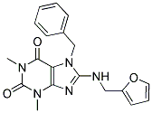 7-BENZYL-8-[(2-FURYLMETHYL)AMINO]-1,3-DIMETHYL-3,7-DIHYDRO-1H-PURINE-2,6-DIONE Struktur