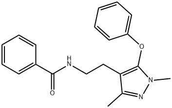 N-[2-(1,3-DIMETHYL-5-PHENOXY-1H-PYRAZOL-4-YL)ETHYL]BENZENECARBOXAMIDE Struktur