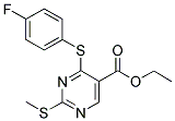 ETHYL 4-[(4-FLUOROPHENYL)SULFANYL]-2-(METHYLSULFANYL)-5-PYRIMIDINECARBOXYLATE Struktur