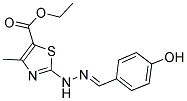 N-(5-ETHOXYCARBONYL-4-METHYLTHIAZOL-2-YL)-4-HYDROXYBENZALDEHYDE HYDRAZONE Struktur