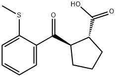 TRANS-2-(2-THIOMETHYLBENZOYL)CYCLOPENTANE-1-CARBOXYLIC ACID Struktur