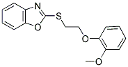 2-([2-(2-METHOXYPHENOXY)ETHYL]THIO)-1,3-BENZOXAZOLE Struktur