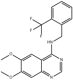 6,7-DIMETHOXY-N-[2-(TRIFLUOROMETHYL)BENZYL]-4-QUINAZOLINAMINE Struktur