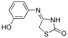 (4E)-4-[(3-HYDROXYPHENYL)IMINO]-1,3-THIAZOLIDIN-2-ONE Struktur