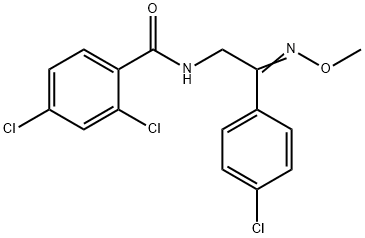 2,4-DICHLORO-N-[2-(4-CHLOROPHENYL)-2-(METHOXYIMINO)ETHYL]BENZENECARBOXAMIDE Struktur