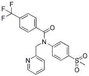 N-[4-(METHYLSULPHONYL)BENZYL]-N-[(PYRIDIN-2-YL)METHYL]-4-(TRIFLUOROMETHYL)BENZAMIDE Struktur