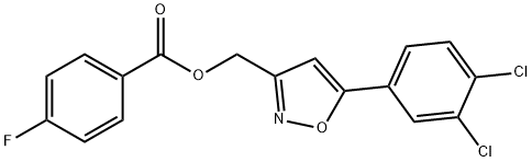 [5-(3,4-DICHLOROPHENYL)-3-ISOXAZOLYL]METHYL 4-FLUOROBENZENECARBOXYLATE Struktur