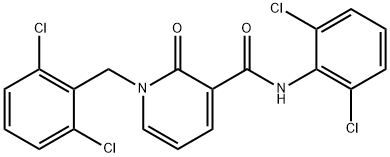 1-(2,6-DICHLOROBENZYL)-N-(2,6-DICHLOROPHENYL)-2-OXO-1,2-DIHYDRO-3-PYRIDINECARBOXAMIDE Struktur