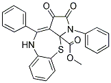 METHYL 2,3-DIOXO-1,4-DIPHENYL-1,2,3,5-TETRAHYDRO-10AH-PYRROLO[2,3-B][1,5]BENZOTHIAZEPINE-10A-CARBOXYLATE Struktur