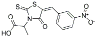 2-[(5E)-5-(3-NITROBENZYLIDENE)-4-OXO-2-THIOXO-1,3-THIAZOLIDIN-3-YL]PROPANOIC ACID Struktur