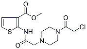 METHYL 2-((2-[4-(2-CHLOROACETYL)PIPERAZINO]ACETYL)AMINO)THIOPHENE-3-CARBOXYLATE Struktur