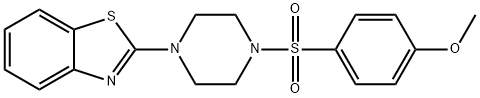 2-(4-[(4-METHOXYPHENYL)SULFONYL]PIPERAZINO)-1,3-BENZOTHIAZOLE Struktur