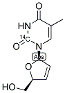 3'-DEOXY 2',3'-DIDEHYDROTHYMIDINE, [2-14C]- Struktur