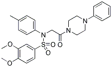 3,4-DIMETHOXY-N-(2-OXO-2-(4-PHENYLPIPERAZIN-1-YL)ETHYL)-N-P-TOLYLBENZENESULFONAMIDE Struktur