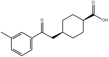 CIS-4-[2-(3-METHYLPHENYL)-2-OXOETHYL]CYCLOHEXANE-1-CARBOXYLIC ACID Struktur