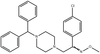 2-(4-BENZHYDRYLPIPERAZINO)-1-(4-CHLOROPHENYL)-1-ETHANONE O-METHYLOXIME Struktur