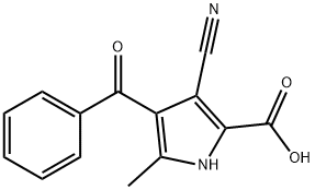 4-BENZOYL-3-CYANO-5-METHYL-1H-PYRROLE-2-CARBOXYLIC ACID Struktur