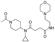 N-(1-ACETYLPIPERIDIN-4-YL)-N-CYCLOPROPYL-4-[(2-MORPHOLINOETHYL)AMINO]-4-OXOBUTANAMIDE Struktur