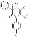 6-(TERT-BUTYL)-3,5-DICHLORO-1-(4-CHLOROPHENYL)-3-PHENYLPYRIDINE-2,4(1H,3H)-DIONE Struktur