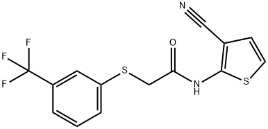 N-(3-CYANO-2-THIENYL)-2-([3-(TRIFLUOROMETHYL)PHENYL]SULFANYL)ACETAMIDE Struktur