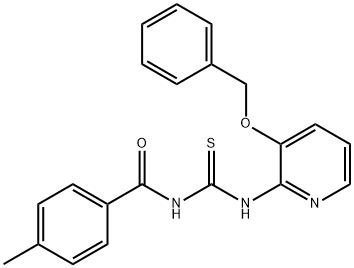 (4-METHYLPHENYL)-N-(((3-(PHENYLMETHOXY)(2-PYRIDYL))AMINO)THIOXOMETHYL)FORMAMIDE Struktur