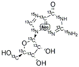 GUANOSINE (U-13C10; U-15N5) Struktur