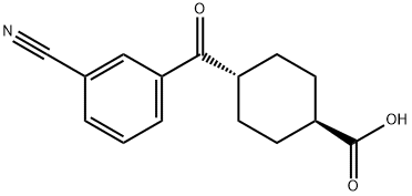 TRANS-4-(3-CYANOBENZOYL)CYCLOHEXANE-1-CARBOXYLIC ACID Struktur